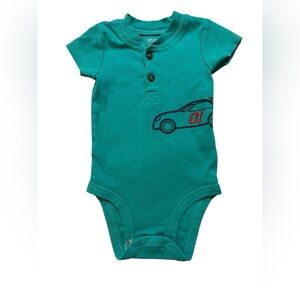 ⭐️$2 when bundled⭐️ Carter’s Just One You Teal Race Car Onesie 3 Month